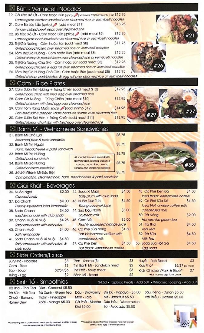 Mama's Pho & Sandwiches