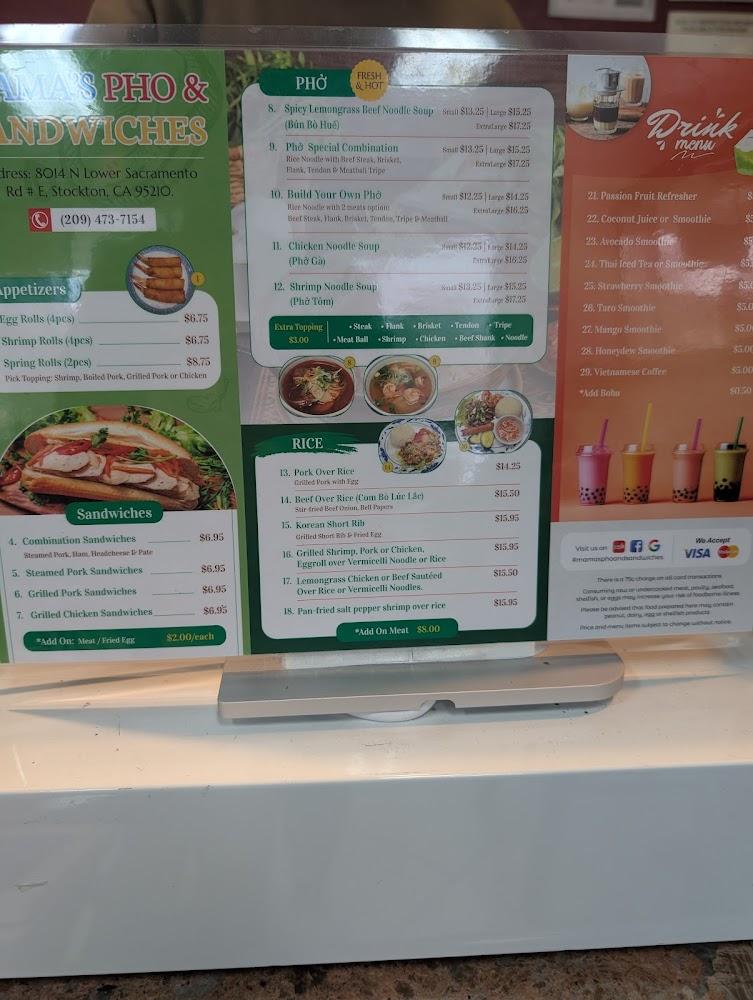 Mama's Pho & Sandwiches Menu image 4